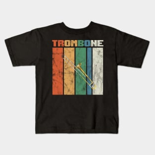 trombone pop art Kids T-Shirt